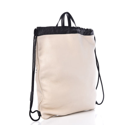 Gucci Calfskin Coco Capitan Logo Drawstring Backpack Mystic White 3 of 9
