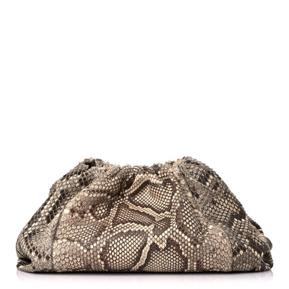 Bottega Veneta Python The Pouch Oversized Clutch Naturale 1 of 11