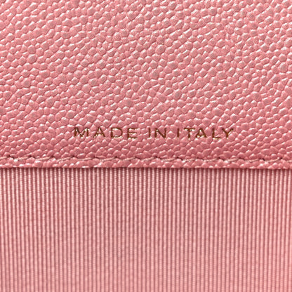Chanel Iridescent Caviar Quilted Flap Card Holder Rose Pink 9 of 11