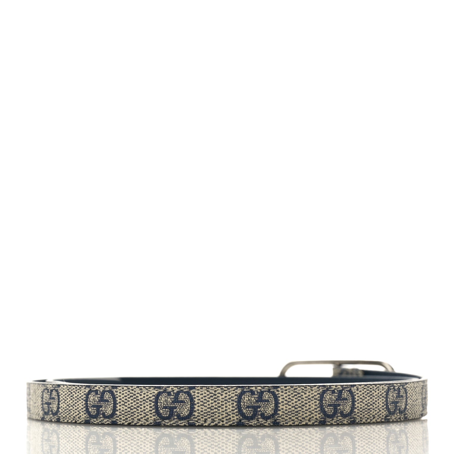 Gucci GG Supreme Monogram Jackie 1961 15mm Belt 80 32 Beige Blue 2 of 4