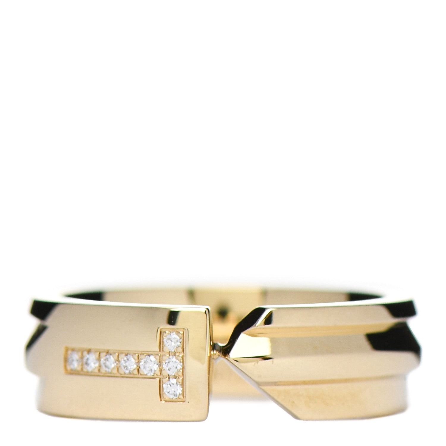 Tiffany 18K Yellow Gold Diamond Modern Keys Ring 49 5 1 of 4
