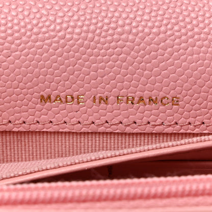 Chanel Caviar Quilted Large Gusset Flap Wallet Light Pink 7 of 8