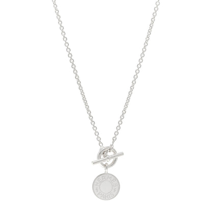 Hermes Sterling Silver Amulettes H Confettis Pendant Necklace 1 of 5