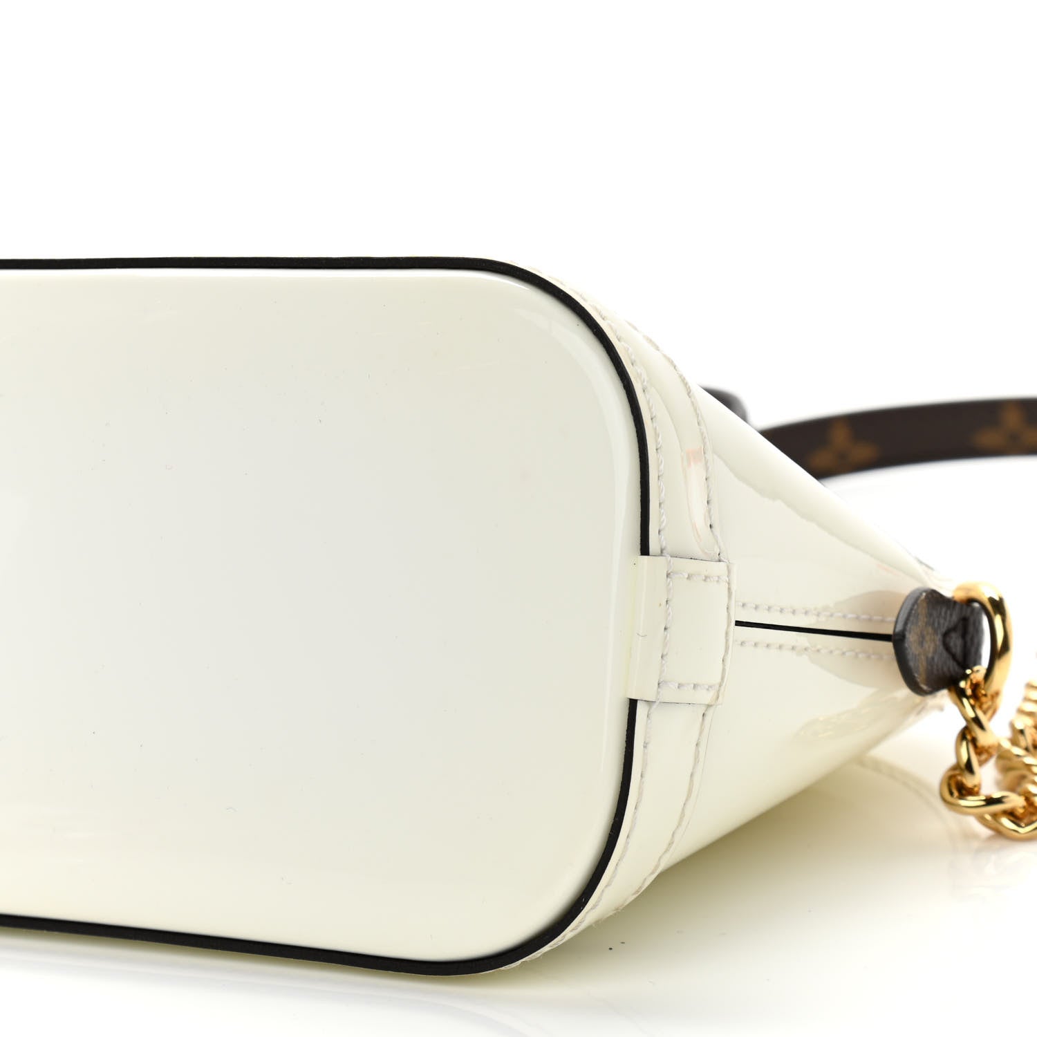 Louis Vuitton Patent Monogram Alma Mini Snow 9 of 11