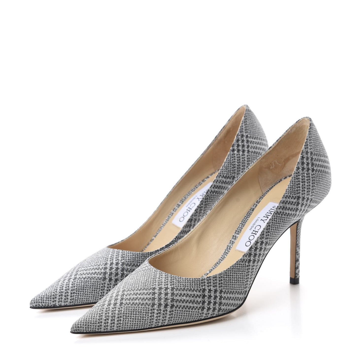 Metallic Fabric Plaid Love Prince Of Stars 85 Pump 39 Silver
