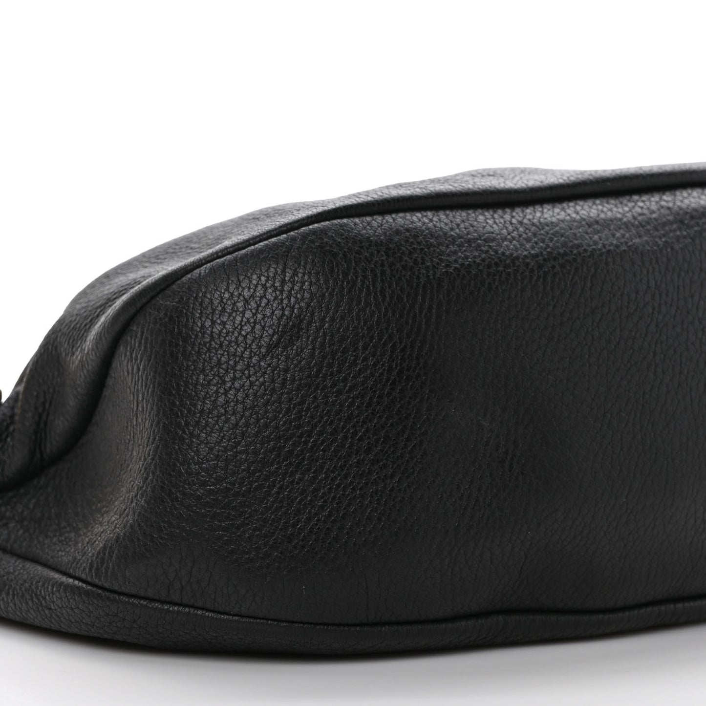 Grained Calfskin Tassel Hobo Black