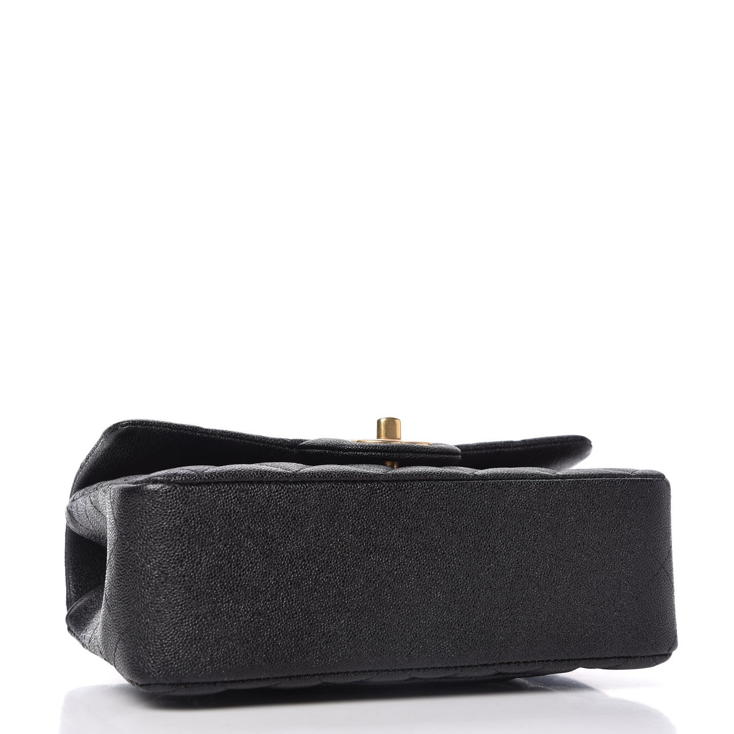 Caviar Quilted Mini Top Handle Rectangular Flap Black