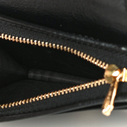 Gucci Calfskin Web Rajah Chain Card Case Wallet Black 4 of 11