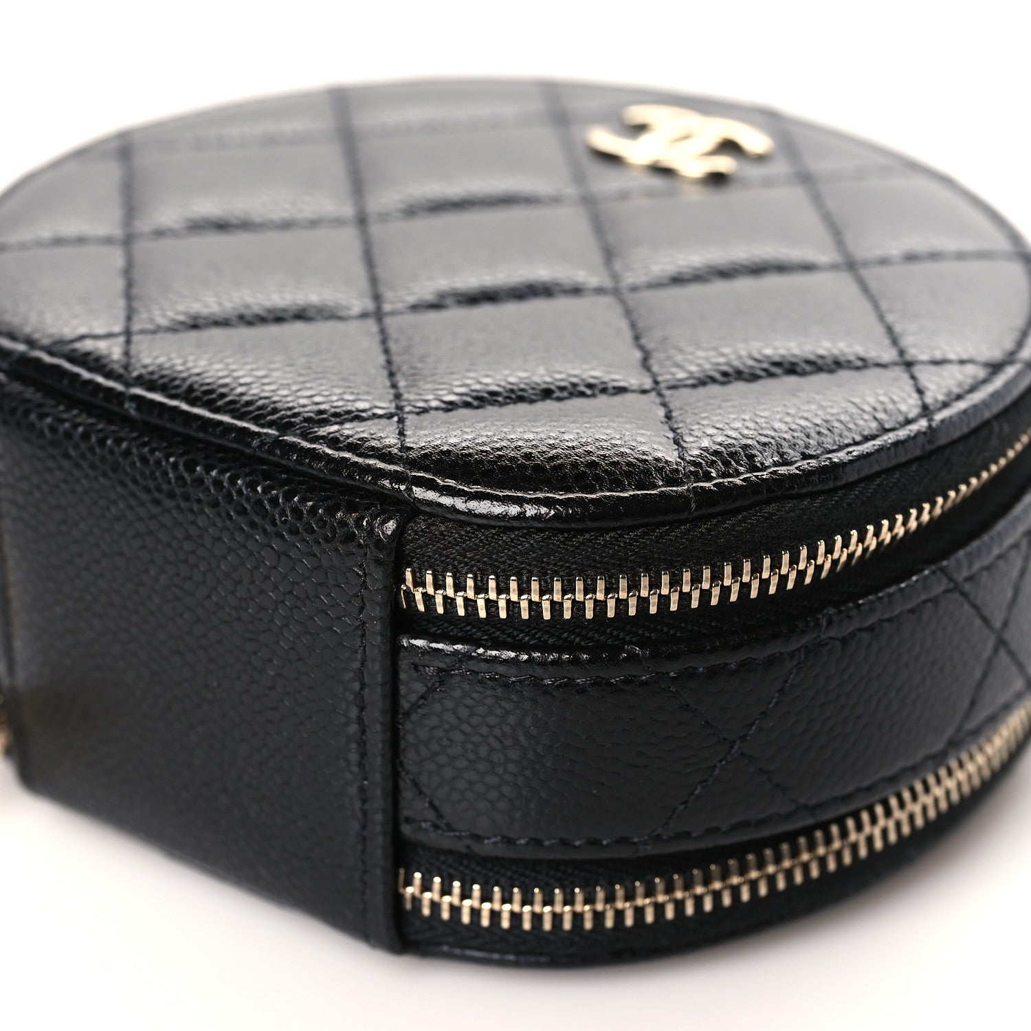 Chanel Caviar Quilted Round Handle With Care Vanity With Chain Black 10 of 10
