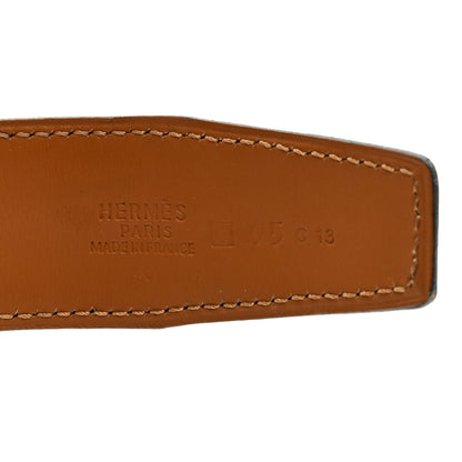 Hermes Shiny Porosus Crocodile 32mm Belt 95 Black 4 of 4