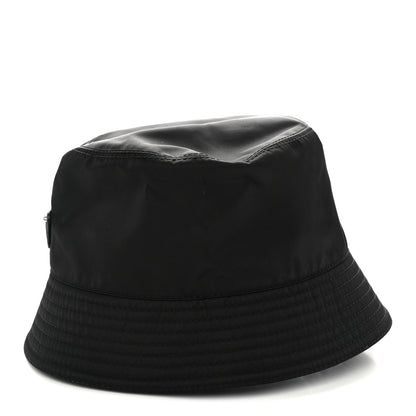 Prada Re-Nylon Metal Triangle Logo Womens Bucket Hat L Black 3 of 7