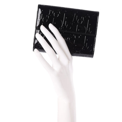 Christian Dior Patent Ultimate Compact Wallet Black 2 of 9