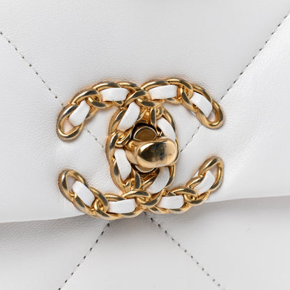 Chanel Lambskin Quilted Medium Chanel 19 Flap White 8 of 11