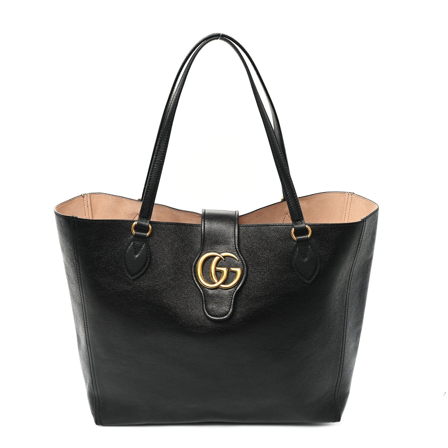New Sakai Calfskin Lux Medium Dahlia Tote Black