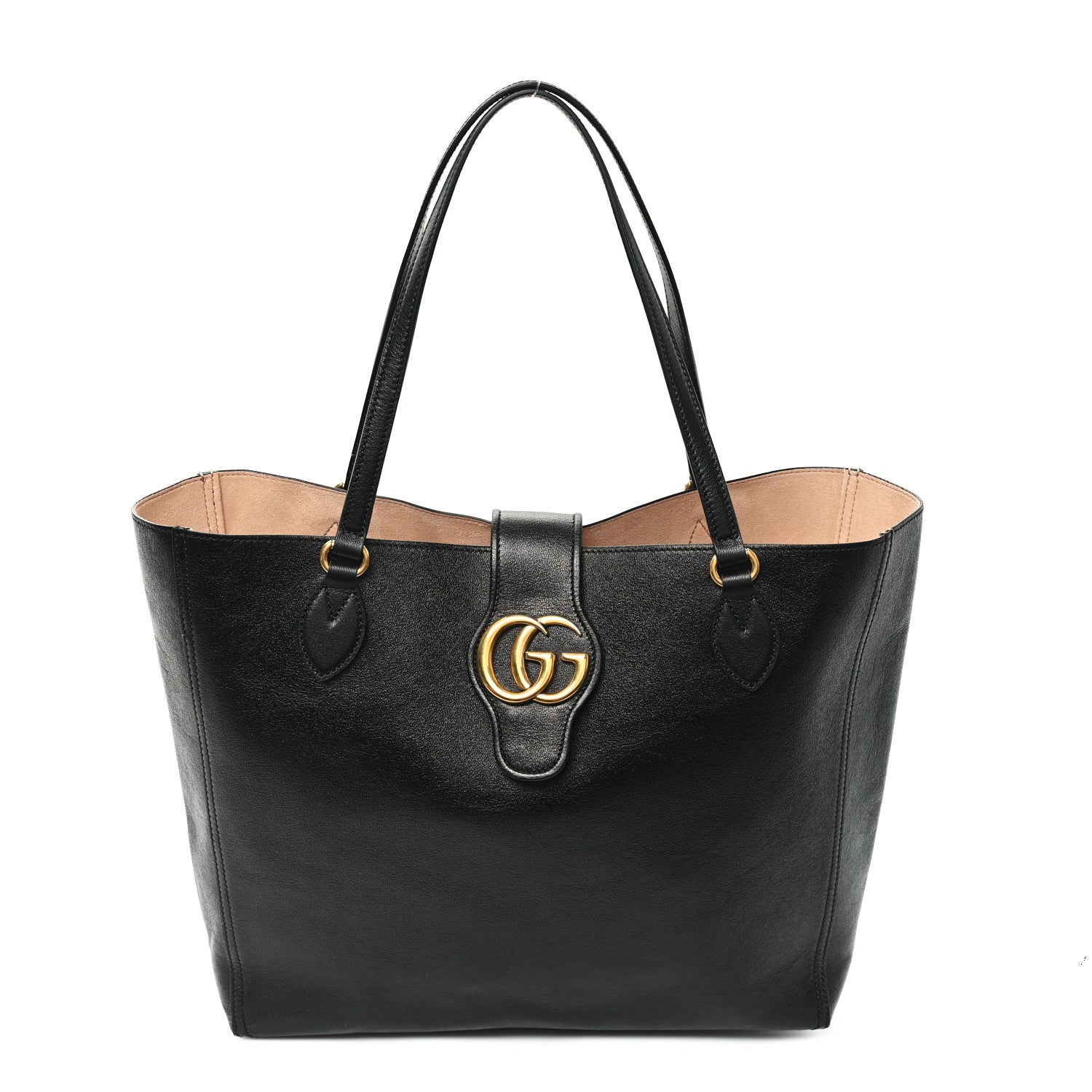 Gucci New Sakai Calfskin Lux Medium Dahlia Tote Black 1 of 11