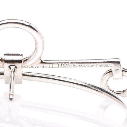 Hermes Sterling Silver Mors De Bride Earrings 5 of 6