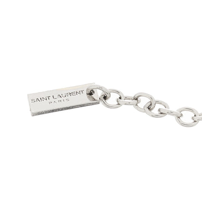 Saint Laurent Metal Rectangle Chain Bracelet M Oxidized Silver 4 of 4
