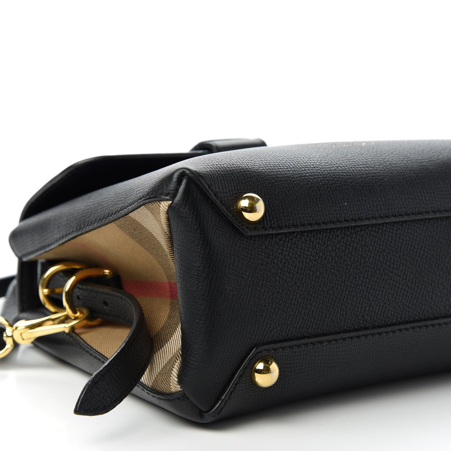 Burberry Derby Calfskin House Check Small Camberley Black 6 of 10