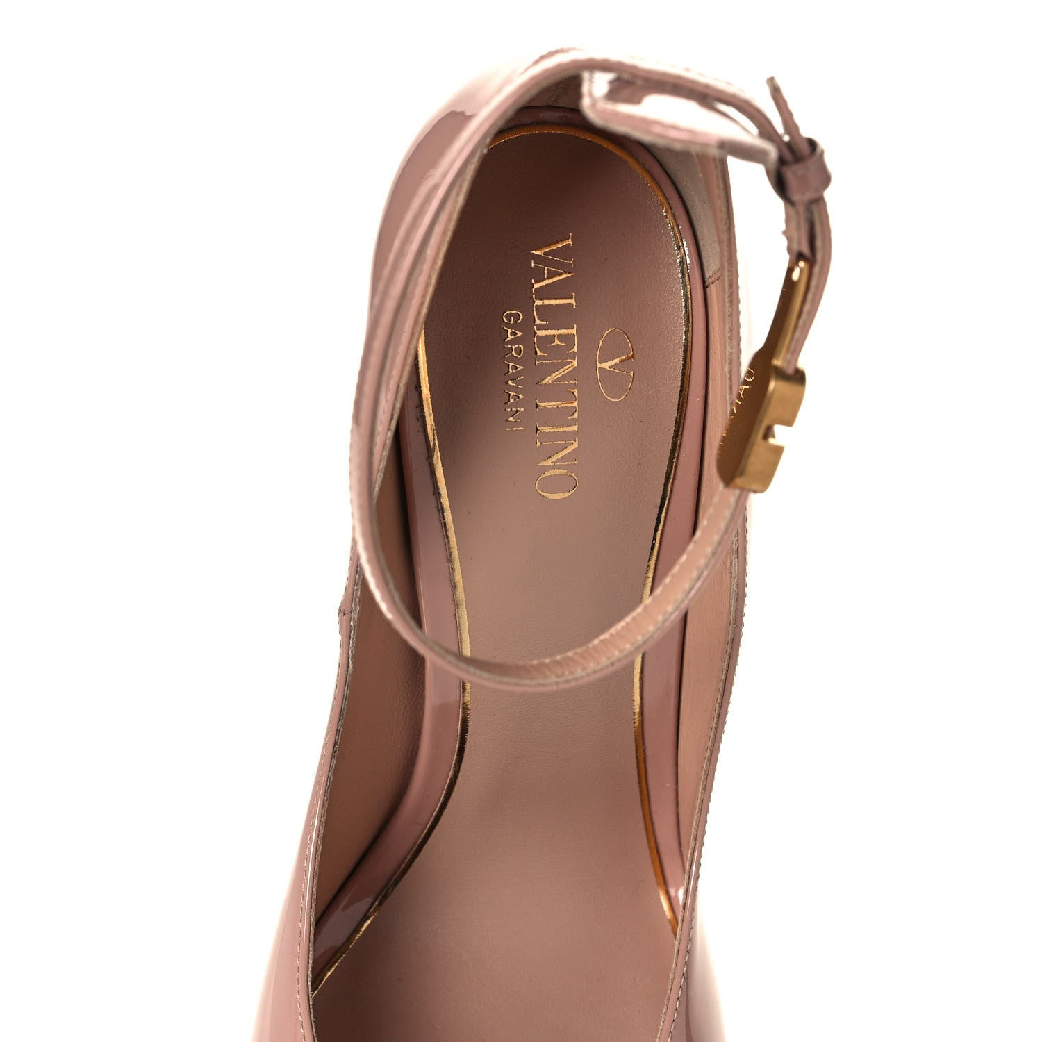 Valentino Garavani Patent Tan-Go 55/155mm Platform Pumps 38 Rose Cannelle 7 of 11