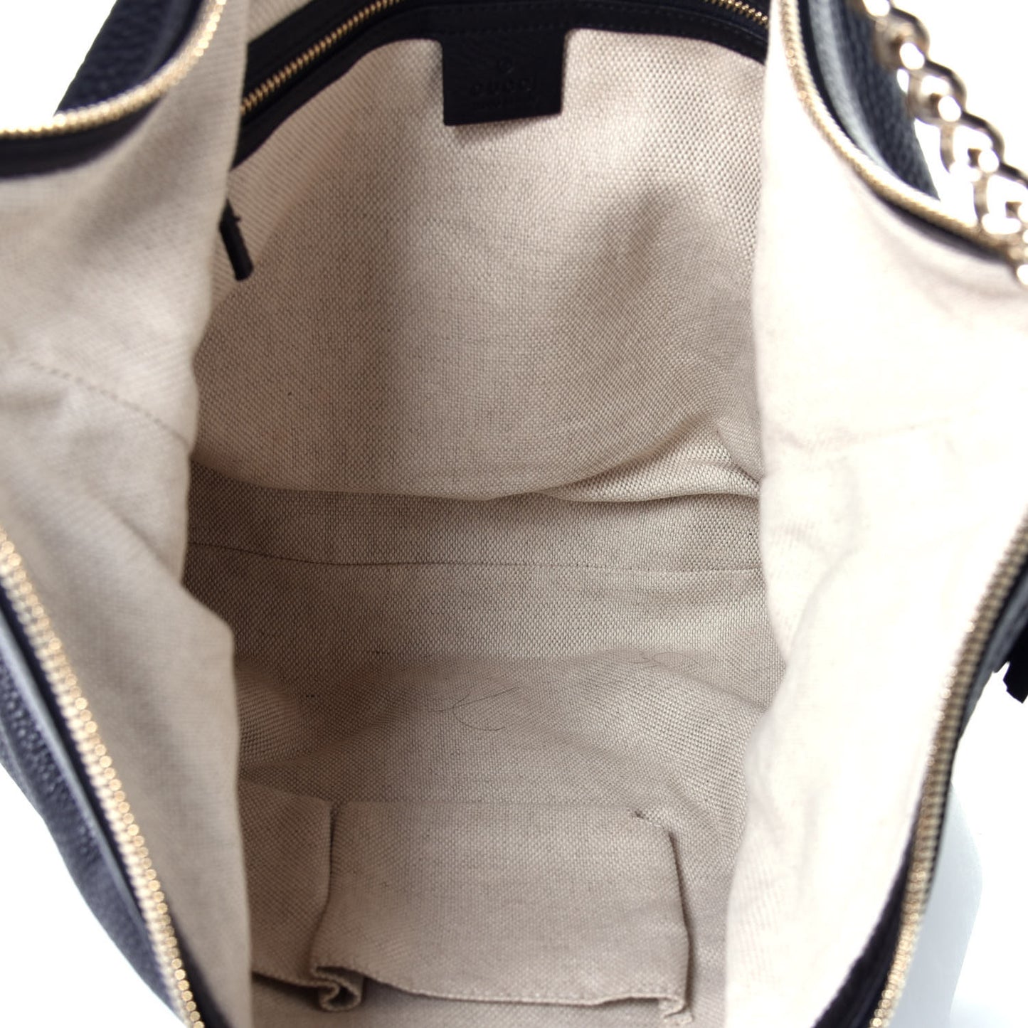 Pebbled Calfskin Medium Soho Chain Hobo Black