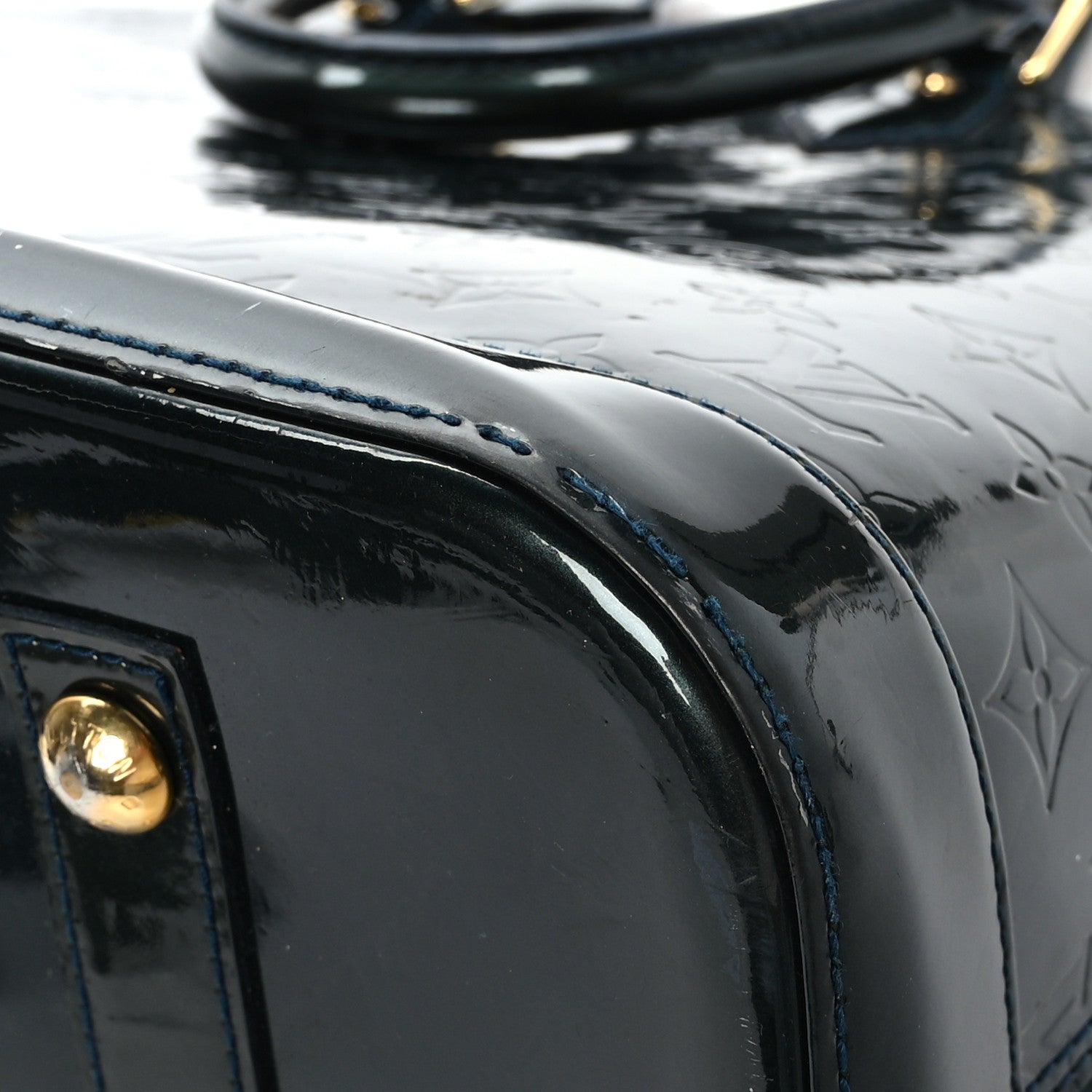 Louis Vuitton Vernis Alma GM Blue Nuit 11 of 13