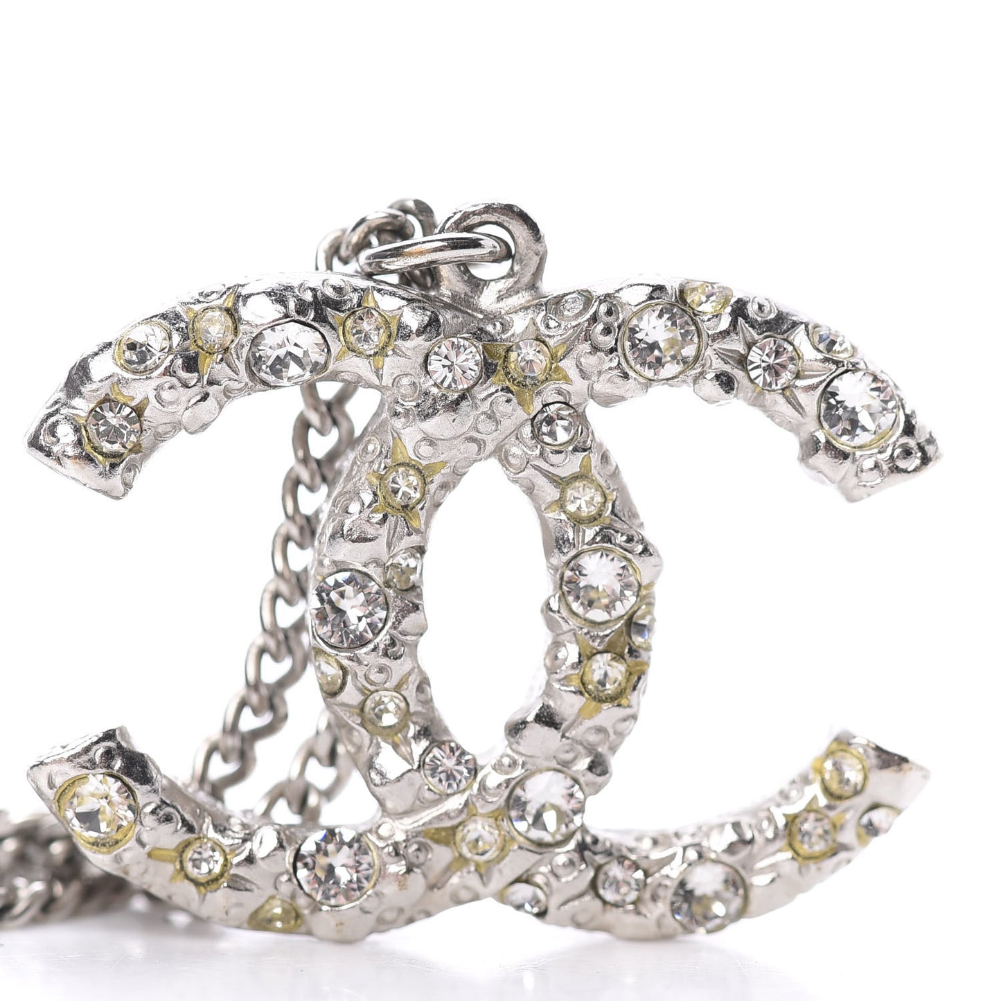 Crystal Timeless CC Necklace Silver