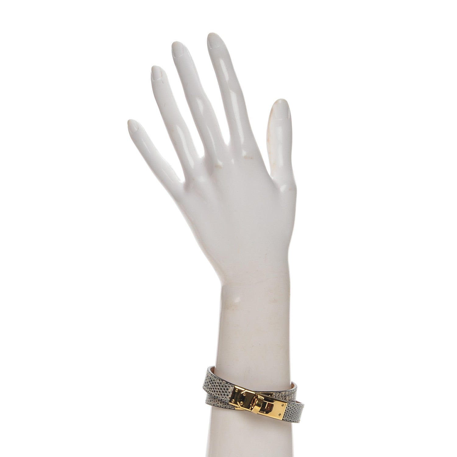 Hermes Lizard Kelly Double Tour Bracelet M Ombre 2 of 6