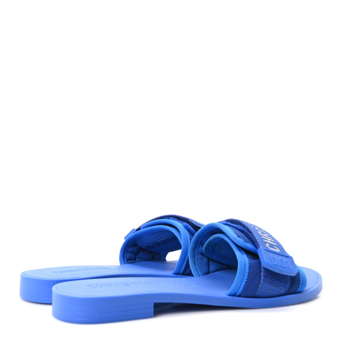 Christian Dior Technical Stretch Fabric Camouflage Dio(r)evolution Slide Sandals 35 Blue Fluo 5 of 10