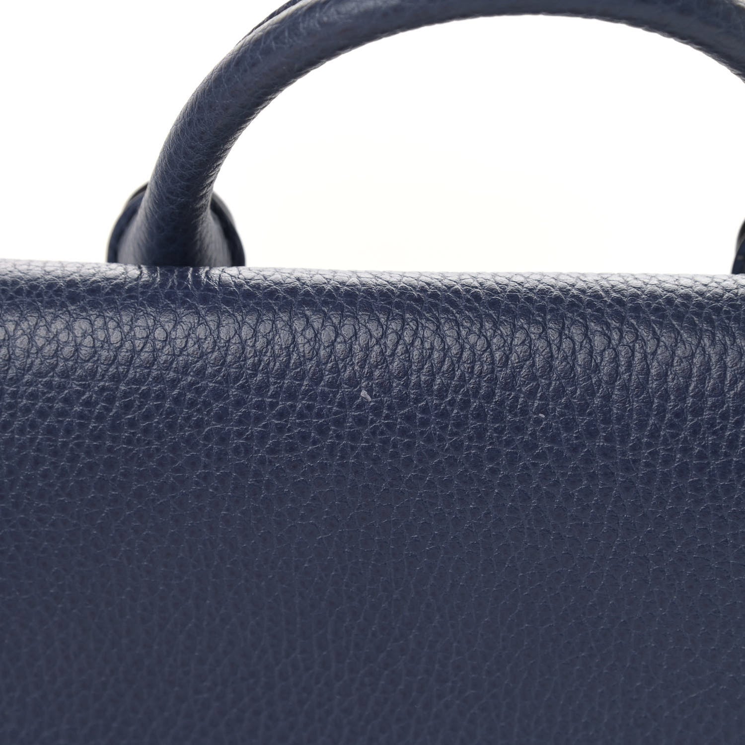 Gucci Pebbled Calfskin Chain Backpack Blue 11 of 11