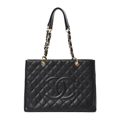 Chanel Caviar Quilted Grand Shopping Tote GST Black 1 of 13