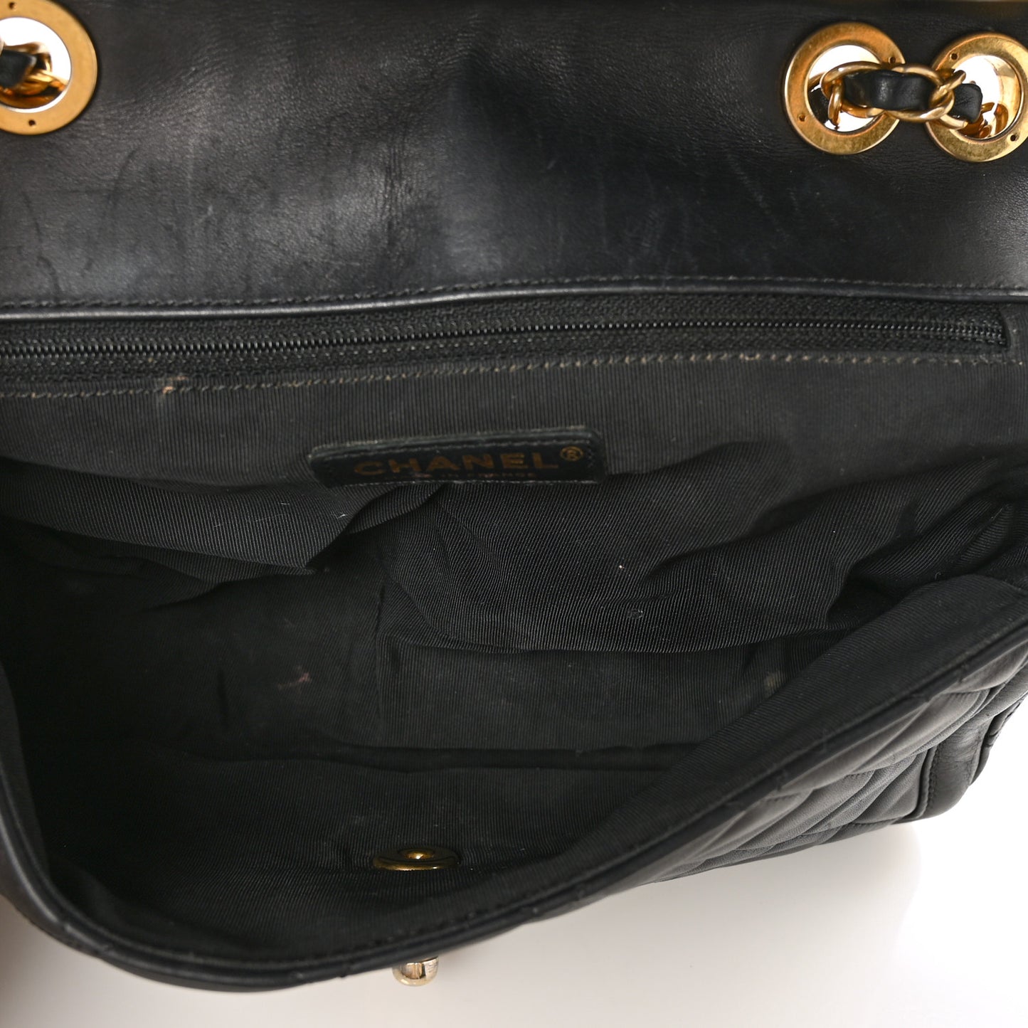 Lambskin Quilted Medium Elegant CC Flap Black