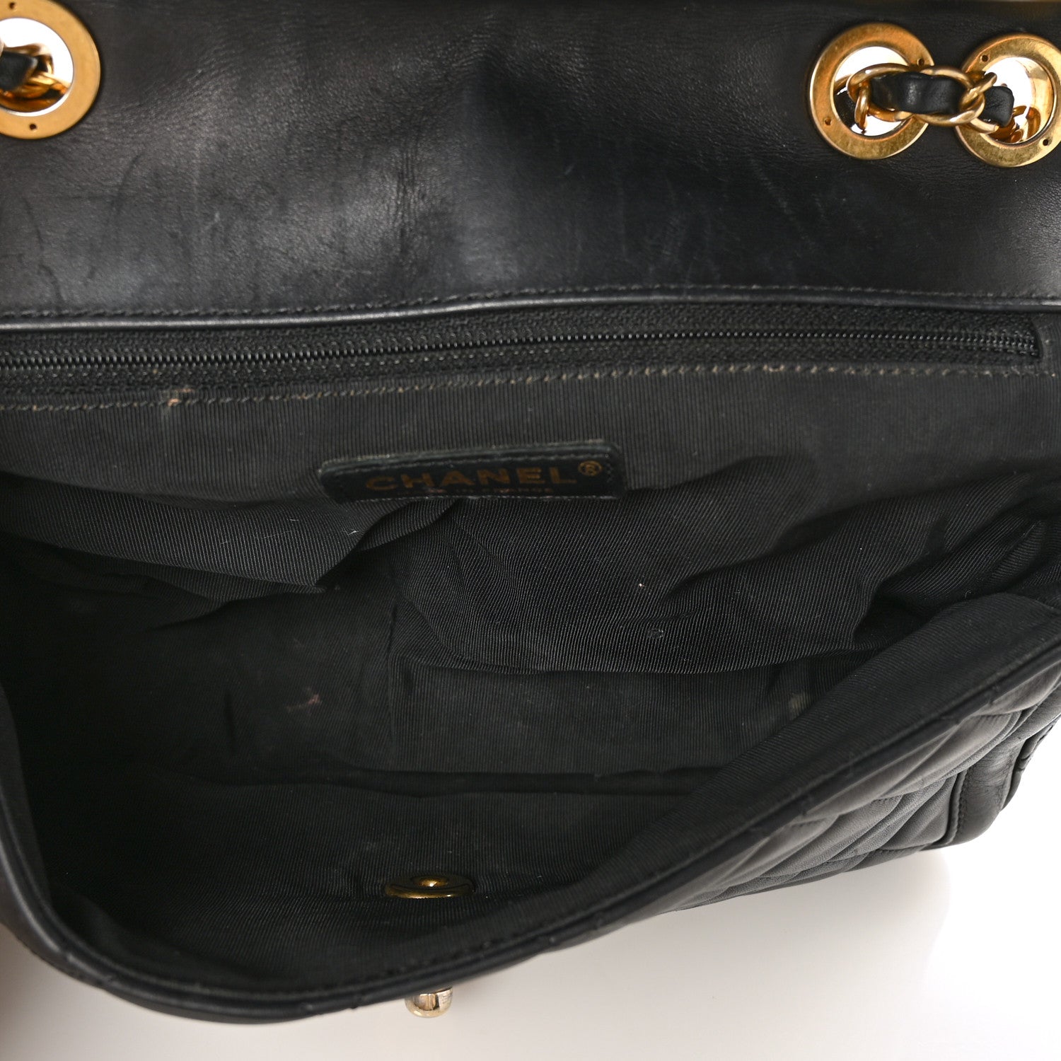 Chanel Lambskin Quilted Medium Elegant CC Flap Black 5 of 11