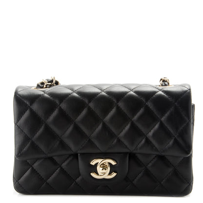 Chanel Lambskin Quilted Mini Rectangular Flap Black 1 of 8