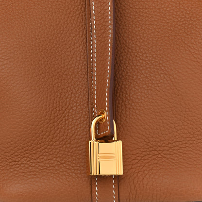 Hermes Taurillon Clemence Picotin Lock 18 PM Gold 7 of 11