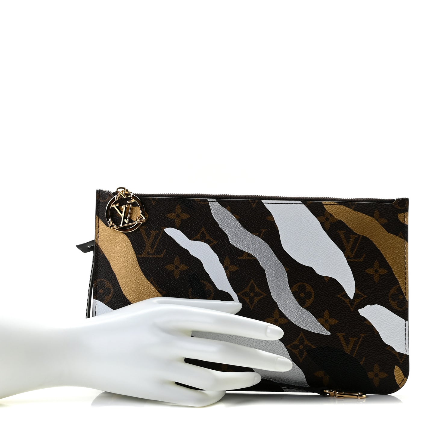 X LOL Monogram Neverfull MM GM Pochette Gold Silver
