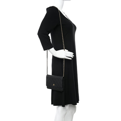 Chanel Caviar Quilted Wallet on Chain WOC Black 2 of 12