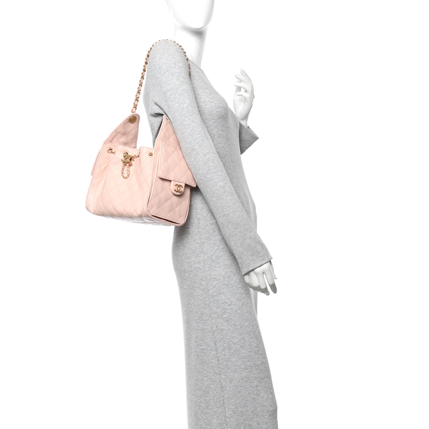 Chanel Caviar Quilted Small Chanel 25 Handbag Light Pink 2 of 13