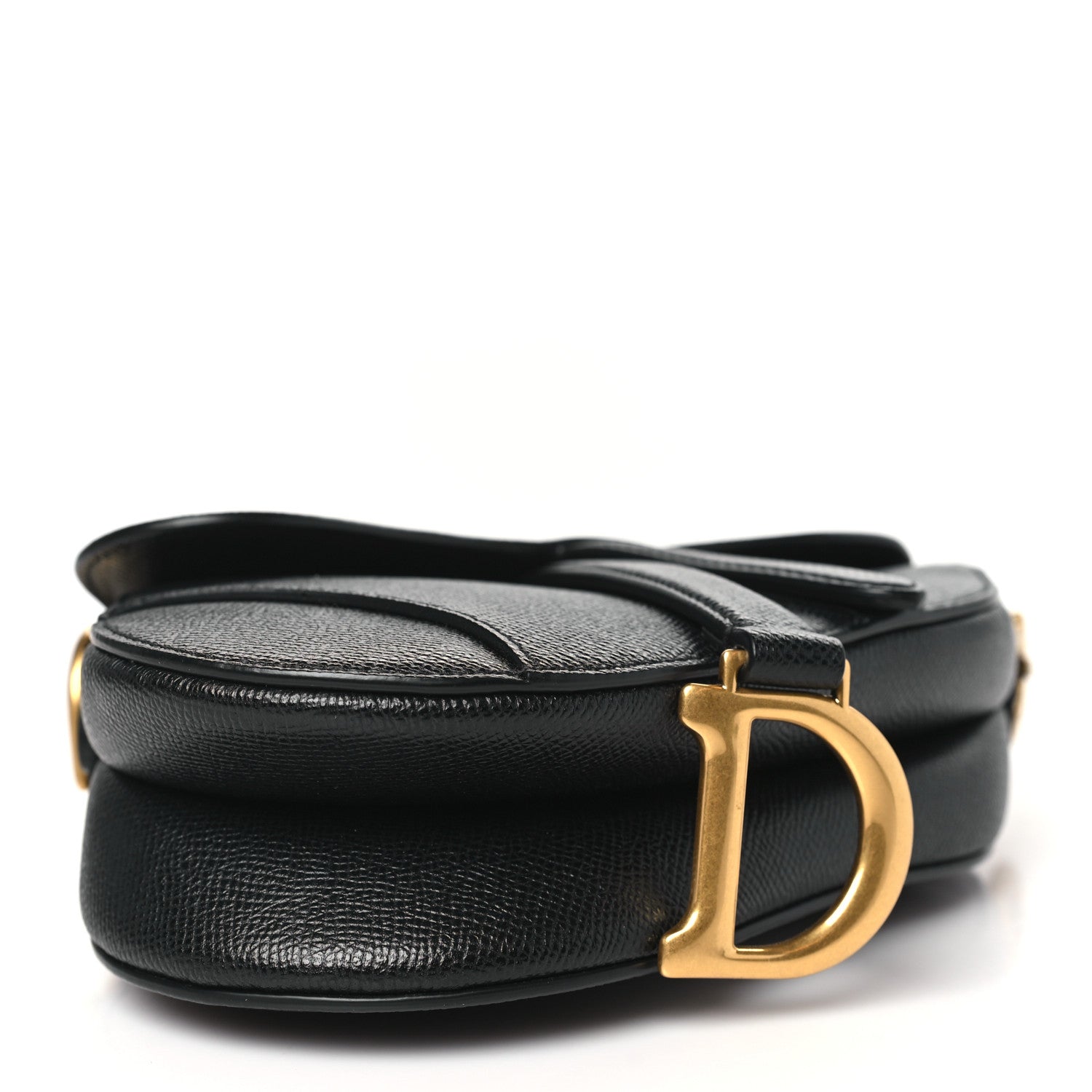 Christian Dior Grained Calfskin Mini Saddle Bag Black 4 of 11