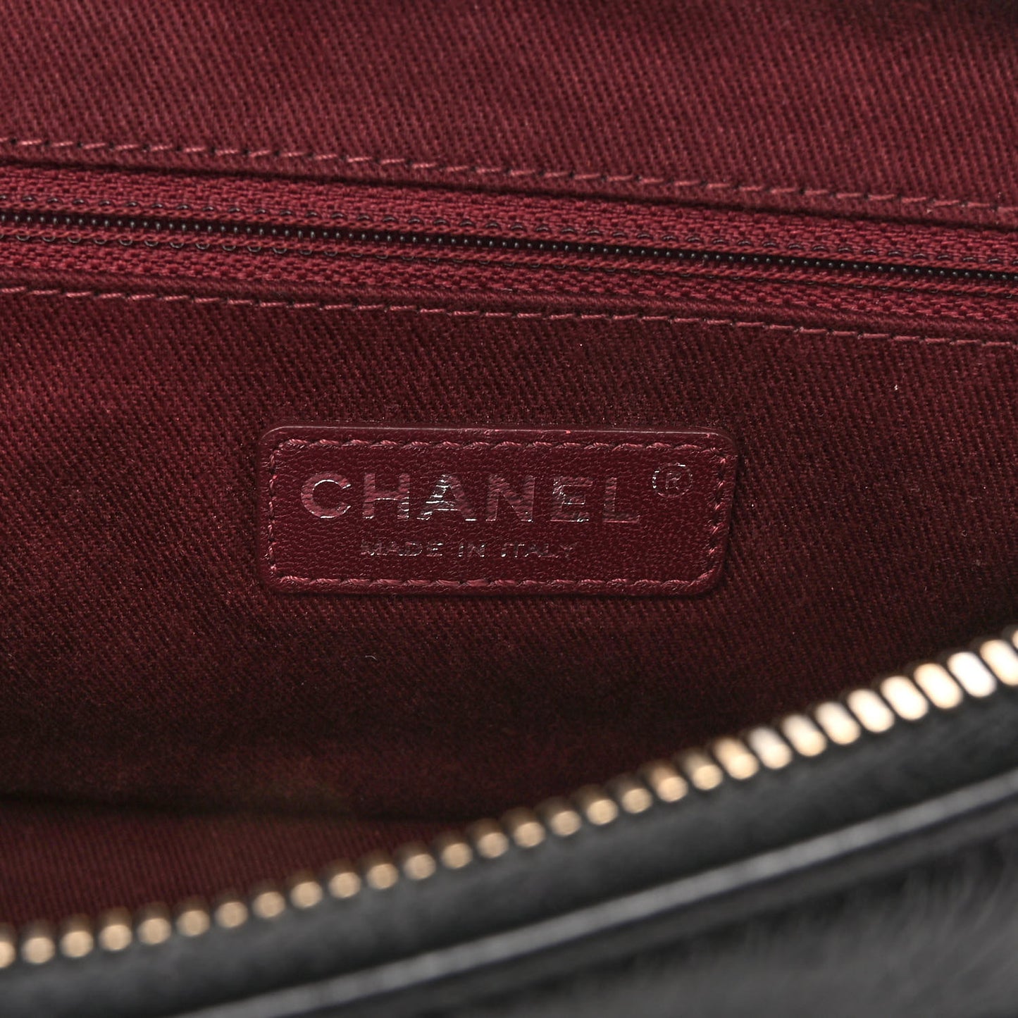 Glazed Calfskin Quilted Medium Duo Color Flap Black