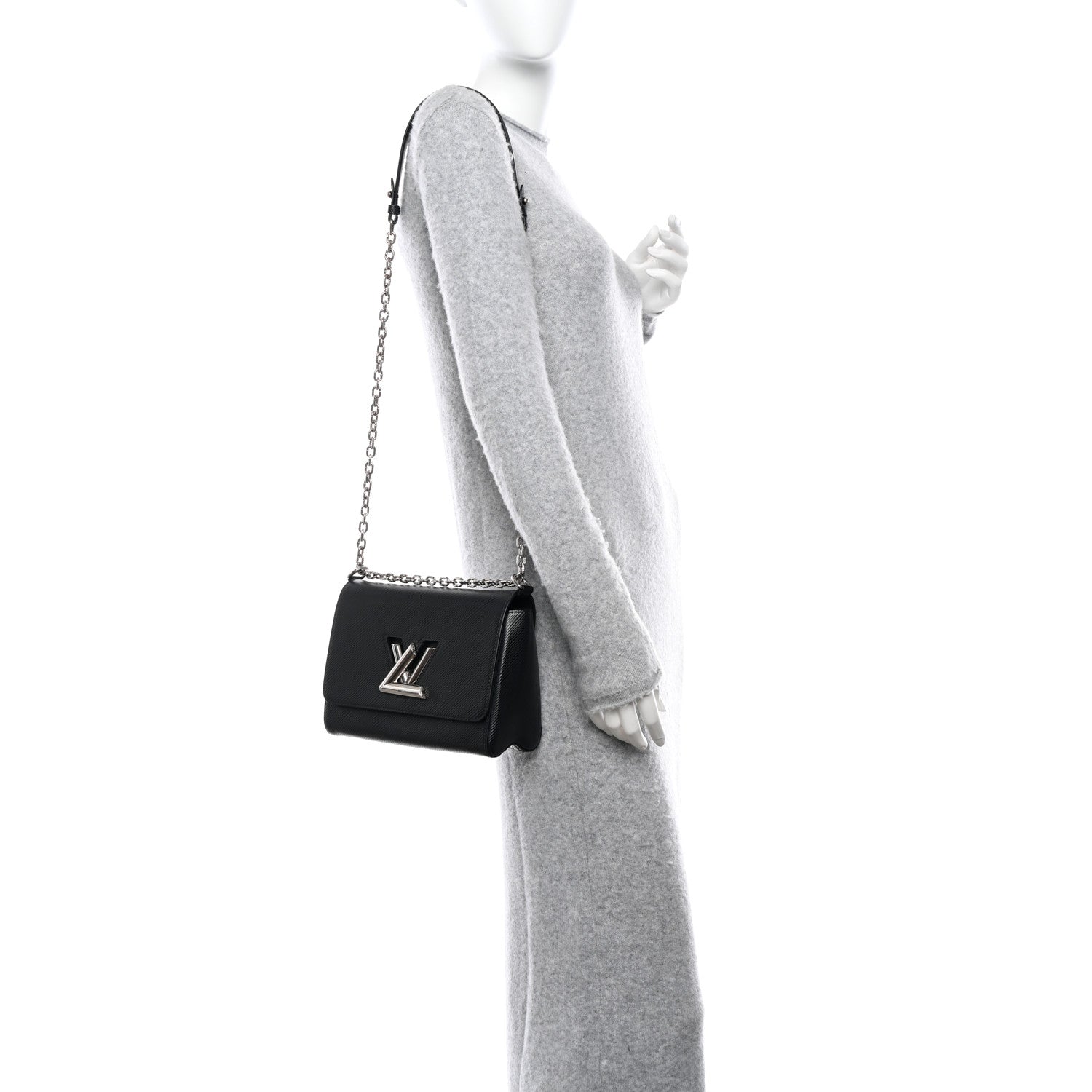 Louis Vuitton Epi Twist Shoulder Bag MM Black 2 of 10