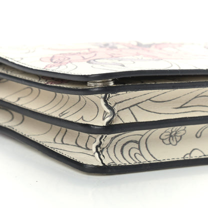 Prada X JAMES JEAN Glace Calfskin Rabbit Print Wallet On Chain Opaline 7 of 8