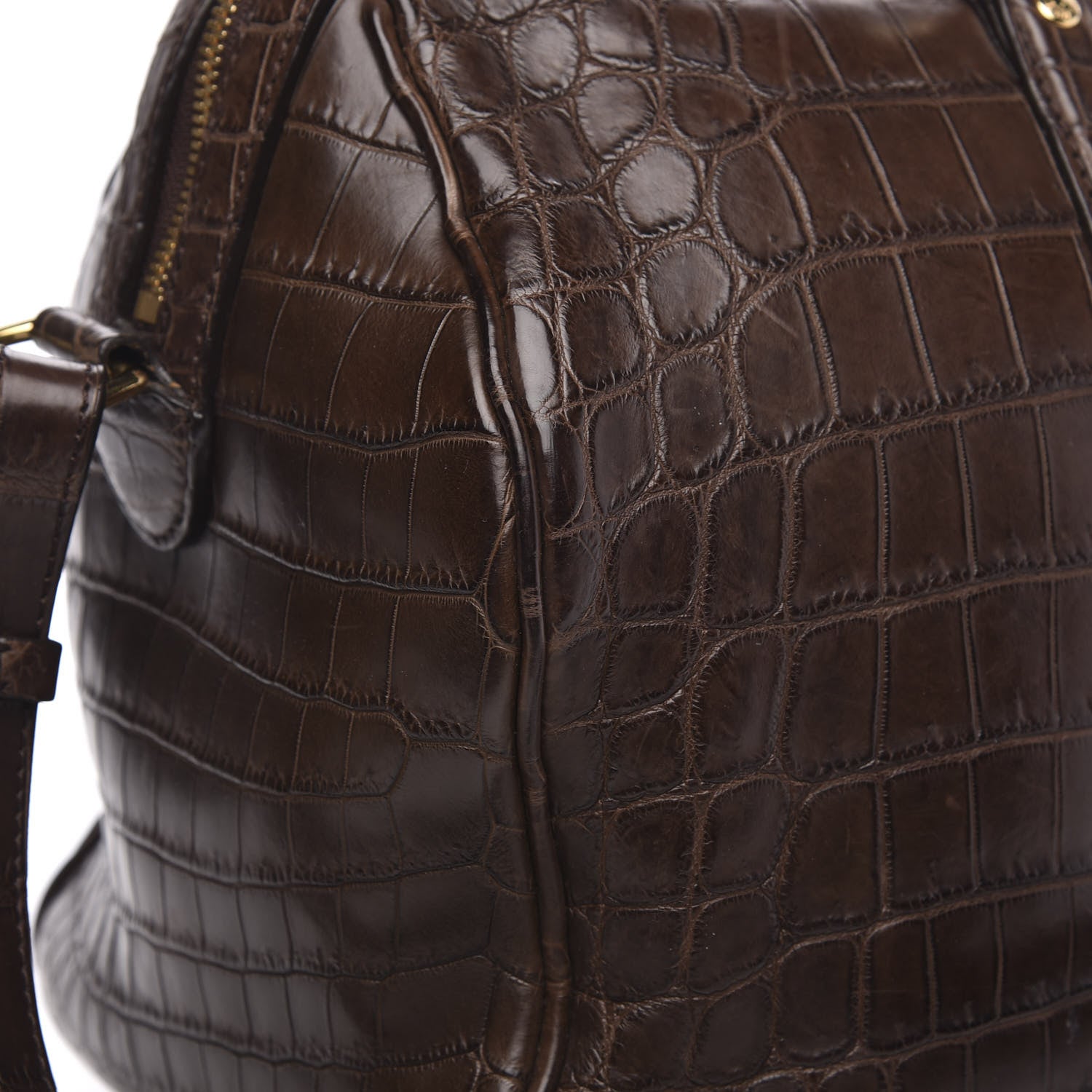 Louis Vuitton Matte Alligator SC Bag MM Chocolate 9 of 11