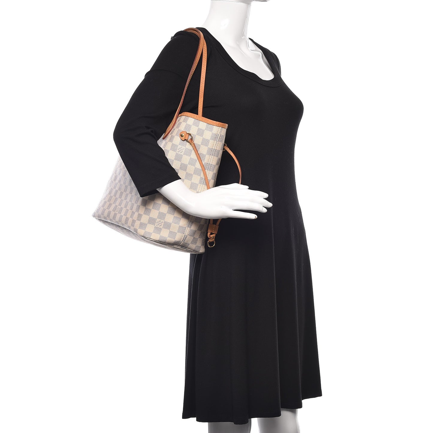 Damier Azur Neo Neverfull MM Rose Ballerine