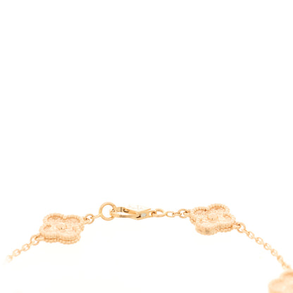 Van Cleef & Arpels 18K Rose Gold 6 Motifs Sweet Alhambra Bracelet 3 of 6
