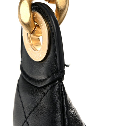 Chanel Shiny Lambskin Quilted Trendy Pockets Hobo Black 12 of 12