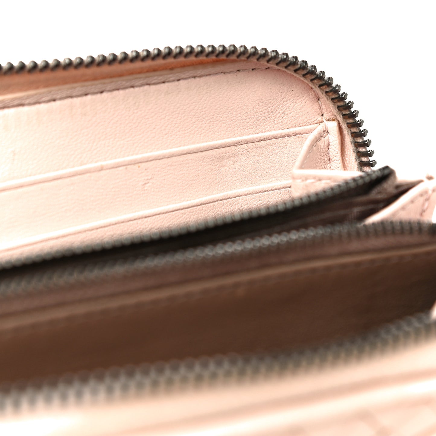 Nappa Intrecciato Zip Around Wallet Petale
