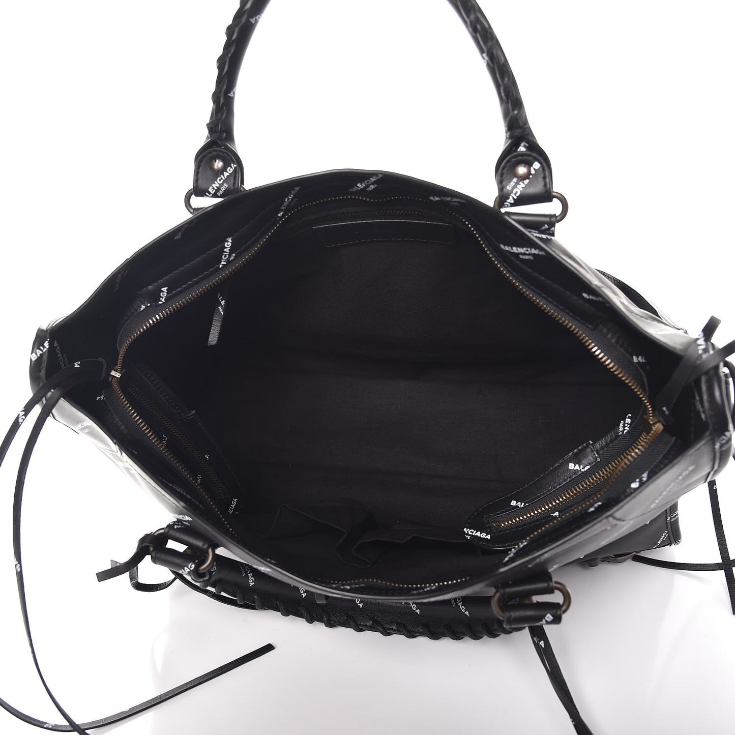 Veau Allover Logo Classic Hardware City Black White