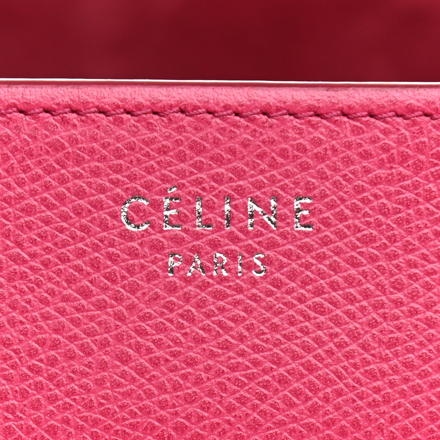 Grained Calfskin Medium Phantom Luggage Fuchsia