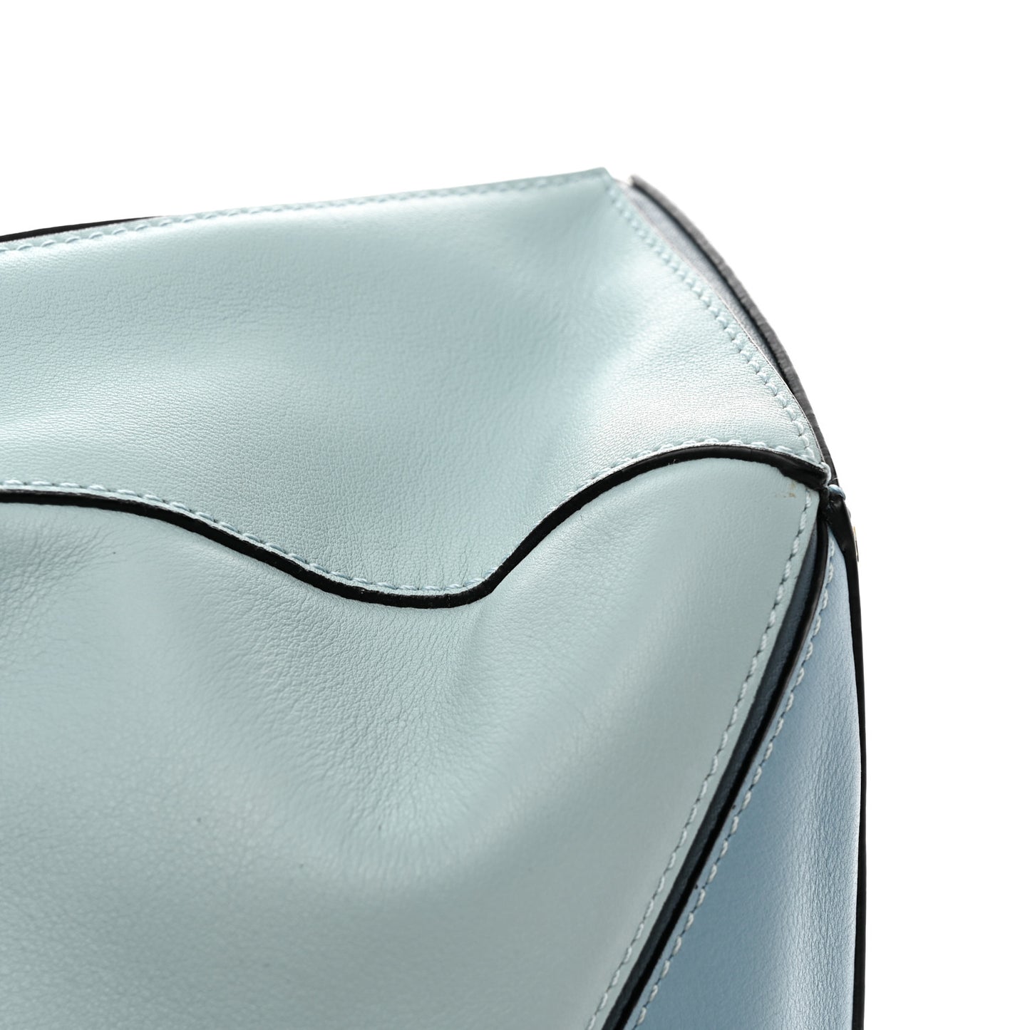 Calfskin Medium Puzzle Bag Aqua