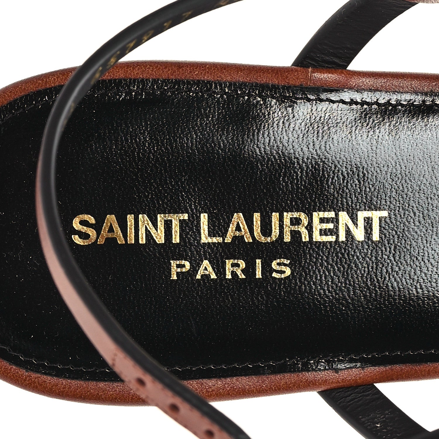 Saint Laurent Calfskin Maine Cassandra Monogram 05 Sandals 40 New Papaya 8 of 10